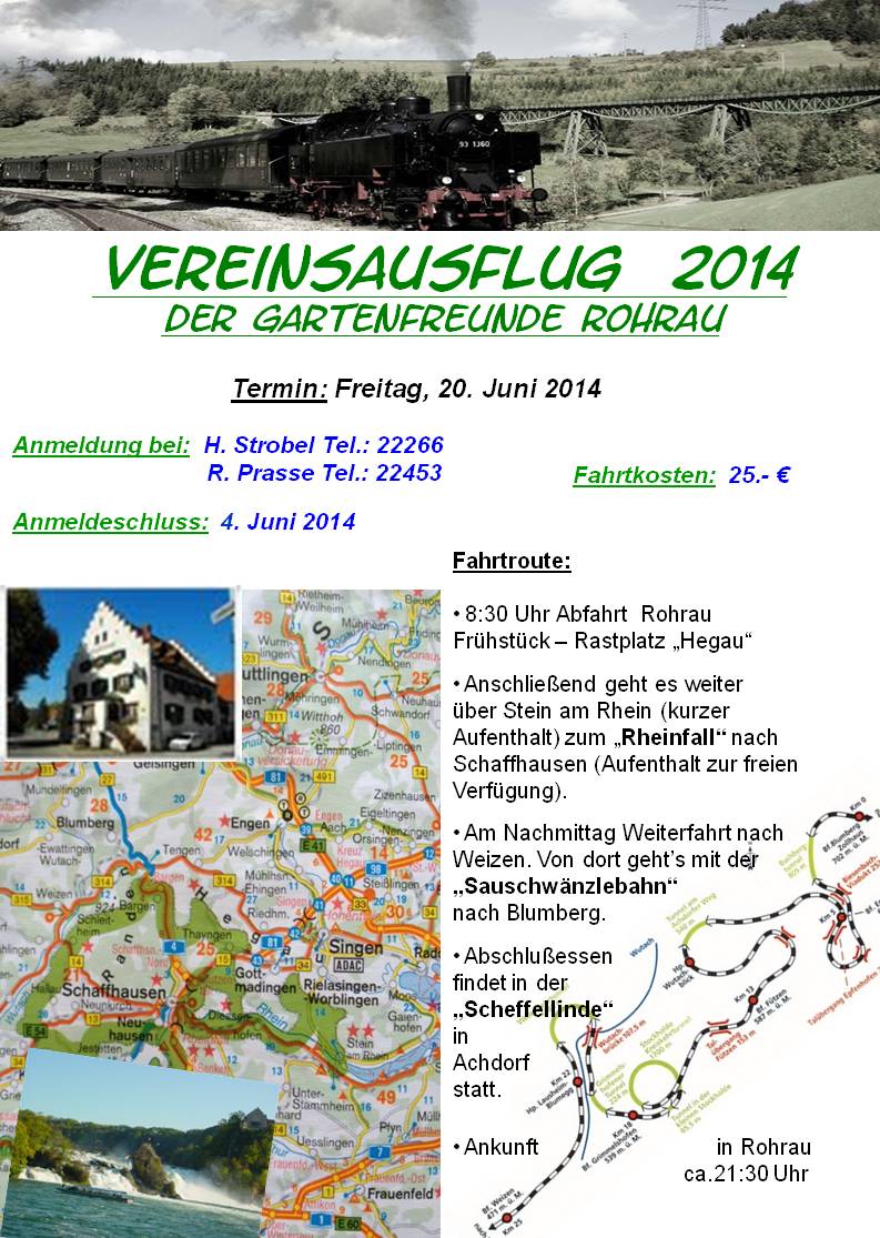 Vereinsausflug der Gartenfreunde Rohrau 2014